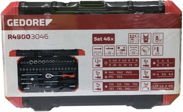 GEDORE RED Klucze nasadowe nasadki 1/4'' 46 elem