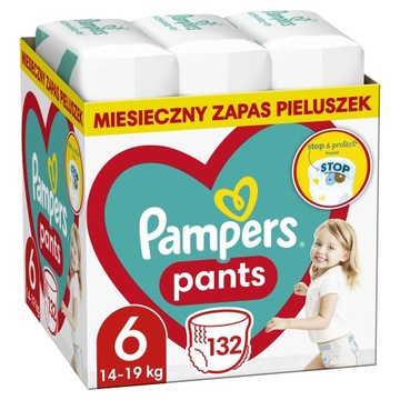 Трусики Pampers 6 132 шт. 14-19 кг. Подгузники.