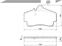 фото thumb №14, Тормозные колодки тормозной. porsche 911 996 97-05 задняя abs