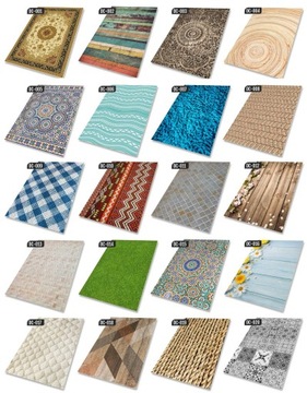 Winyl Rug в столовую разноцветные дизайны
