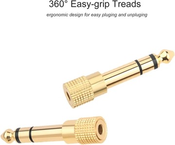 Adapter 6,35 mm męski na 3,5mm żeńskie 5 SZT