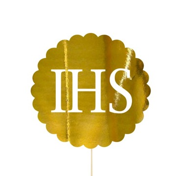 Ведущий Topper IHS Gold, украшение для торта для надписи Pik для святого причастия PIK