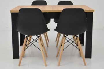 Комплект из 4 стульев BUCKET KITCHEN и стола до 160 см.
