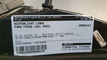 фото thumb №7, Лампа зад левая w крышка багажника ford focus mk4 универсал jx7b13a603 18-