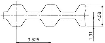 Pas zębaty TP 390-L 050 z104