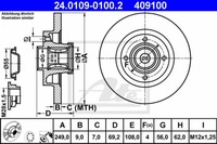 фото thumb №3, Тормозные диски тормозные колодки задняя ate citroen c4 coupe