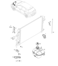 Кронштейн радиатора opel astra h zafira b оригинальный номер 6310611 13162131 Цена, фото thumb