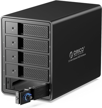 Корпус для жестких дисков с 5 отсеками, от USB 3.0 до SATA, макс. 80 ТБ