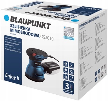 ЭКСЦЕНТРИЧЕСКАЯ ШЛИФОВАЛЬНАЯ МАШИНА BLAUPUNKT OS3010 300 Вт + БУМАГА 125 мм