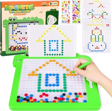 TABLICA MAGNETYCZNA DINO BOARD MOZAIKA MONTESSORI UKŁADANKA MAGPAD ZABAWKA