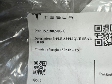 фото thumb №3, Tesla модель x mx прокладка дверь передние левая оригинал 1521802-00-c