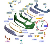 фото thumb №10, Молдинг вертикальная бампера перед правая kuga mk1 2008-