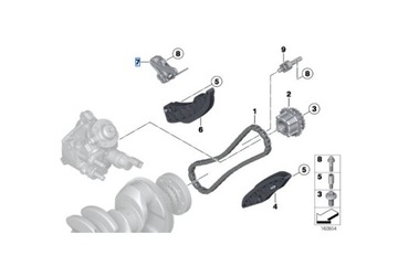фото thumb №9, Bmw n47 n57 натяжитель цепи распределительный вал нижний оригинальный номер