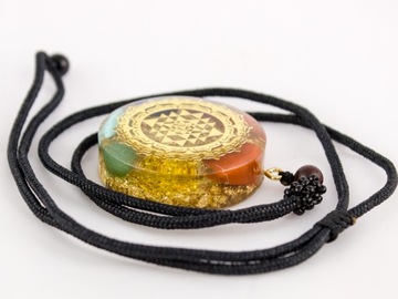 КРАСИВОЕ ОЖЕРЕЛЬЕ SRI YANTRA JASPIS ЛИМОН БИРЮЗА ПОДАРОК ​​НА ДЕНЬ ВАЛЕНТИНА