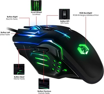Комплект клавиатуры и мыши EMPIRE GAMING черный QWERTY (IT)