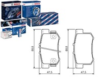 фото thumb №1, Тормозные колодки тормозные fiat задняя sedici 06- bosch