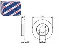 фото thumb №1, Гальмівні диски гальмівні 2szt. задня mg f tf 1.6 1.8i 10.01- bosch