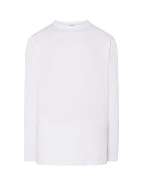 T-SHIRT MĘSKI Z DŁUGIM RĘKAWEM JHK BIAŁA R: XS