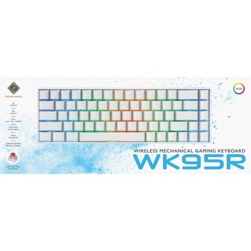 БЕЛАЯ БЕСПРОВОДНАЯ МЕХАНИЧЕСКАЯ КЛАВИАТУРА 65 RGB US