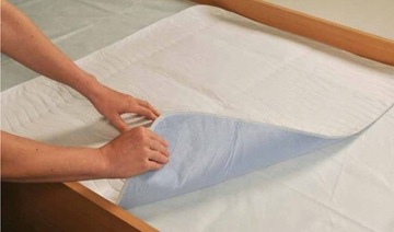 МНОГОРАЗОВОЕ ПОДЛОЖЕНИЕ 75X85, гигиеническое, моющееся, водонепроницаемое, со складками.