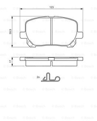 фото thumb №15, Bosch тормозные колодки перед pontiac vibe toyota avensis corolla 1.8-2.4 05.01-12.10