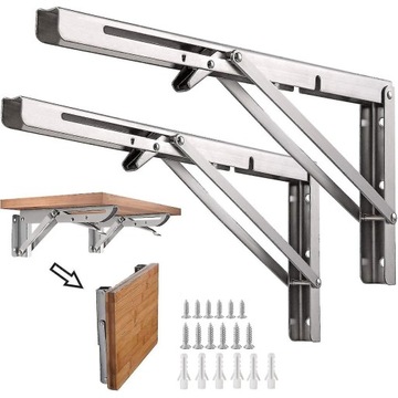 KĄTOWNIK WSPORNIK POD PÓŁKĘ STÓŁ BLAT SKŁADANY 500mm 2szt