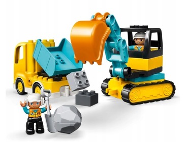 LEGO DUPLO ГРУЗОВИК И ГУСЕНИЧНЫЙ ЭКСКАВАТОР СТРОИТЕЛЬНЫЙ БУЛЬДОСТЕР 10931