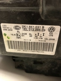 фото thumb №16, Vw caddy 2k 2k5 15- фара ліва перед передня bi-xenon led 2k1941031b