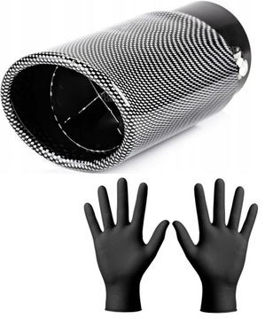 ВЫХЛОПНАЯ НАКОНЕЧНИК Накладка на глушитель Диффузор SPORT CARBON PATTERN CARBON CARBON