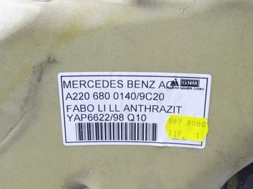 фото thumb №5, Mercedes s-klasa w220 98-05 килим оббивка підлоги європа a2206800140