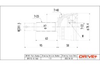 фото thumb №2, Шарнір піввісь зовнішній hyundai getz 1 3 02- drive+