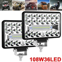 фото thumb №2, 2szt лампа світлодіодна робоча ip65 прожектор led 12/24v лампи автомобільні 108w