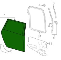 фото thumb №1, Org! дверь задняя задние правое toyota sienna 2010-