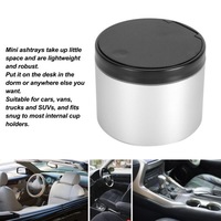 фото thumb №15, Пепельница автомобильная корзина контейнер мусорница серебряный