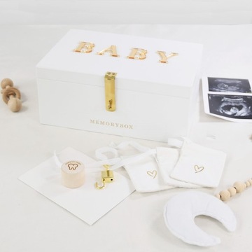 Pudełko Wspomnień na kłódkę Prezent na Chrzest Memory Box oh BABY dziecko