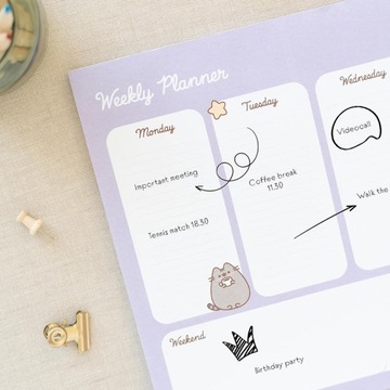 Pusheen - Еженедельный планировщик из коллекции «Моменты», 54 страницы А4.