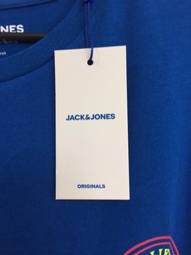 Jack&Jones синяя футболка с принтом, размер L