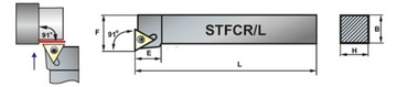 Токарский нож складывается для внешнего катания STFCR-1616H16 16 мм справа