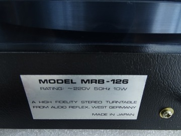 Проигрыватель проигрывателя AUDIO REFLEX MRB-126, Япония. ГАРАНТИЯ
