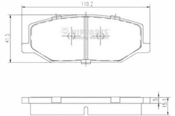 фото thumb №1, Nipparts гальмівні колодки гальмівні suzuki jimny fj 1.3 4x