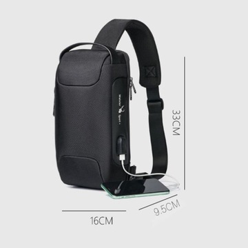 Sachet Men's Bag рюкзак для почек водонепроницаемой USB