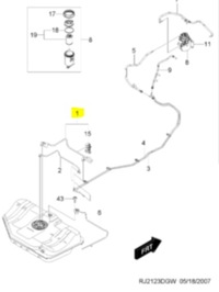 фото thumb №6, Впуск rur, rr пального chevrolet lacetti + optra j200 [gen] оригінальний номер 96437440