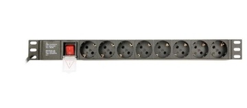 Удлинитель RACK PDU 8x Schuko, 1U, 16А, 3м