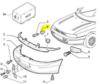 фото thumb №7, Кронштейн бампера перед fiat bravo оригинальный номер 7771628