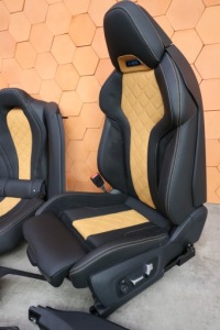 фото thumb №13, Bmw m8 f93 g16 салон сидіння заднє сидіння обшивки вентиляція підігрів midrand beż