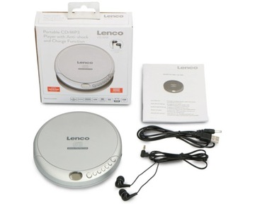 Портативный проигрыватель компакт-дисков LENCO CD-201SI Серебристый