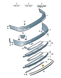 фото thumb №1, Молдинг декоративна бампера заднього audi q7 sline aso