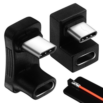 2шт прямоугольный USB-адаптер C U-образный прямоугольный адаптер