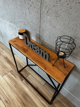 консоль, туалетный столик INDUSTRIAL LOFT 80X25x75 CRAFT ДУБ ЗОЛОТОЙ