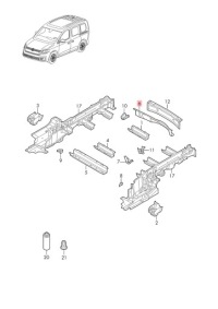 фото thumb №1, Новий оригінальний pas задній vw volkswagen caddy 2k7 2020- 5r3803701a
